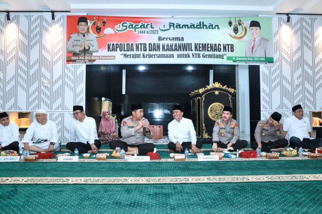 
 Kapolda dan Kakanwil Kemenag Bersafari Ramadhan di Kota Mataram