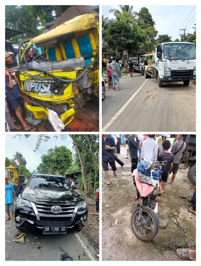 
 Kecelakaan Beruntun Menyebabkan Korban Meninggal Dunia di Jalan Praya-Mantang