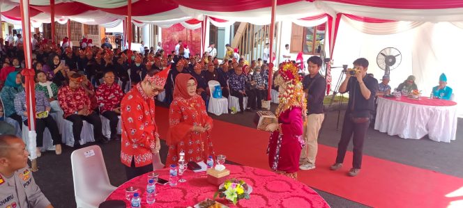 
 Jajaran Polres Pali Melalui Polsek Talang Ub Melakukan Giat Pengamanan PeresmianRumah Adat, Gedung Dekrasnada