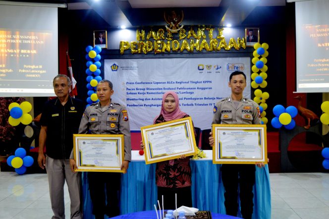 
 Polres Bojonegoro Berhasil Raih Peringkat 1 Capaian Kinerja Anggaran dari KPPN