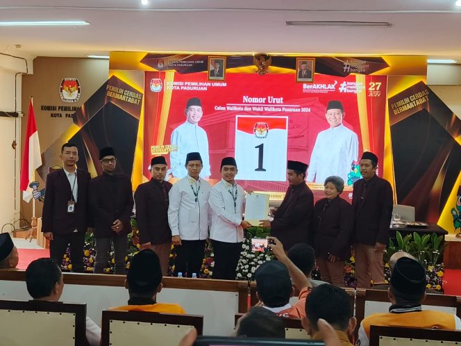 
 Pasangan Adi Wibowo – Nawawi Ditetapkan KPU Kota Pasuruan Menjadi Calon Tunggal Pilwali 2024