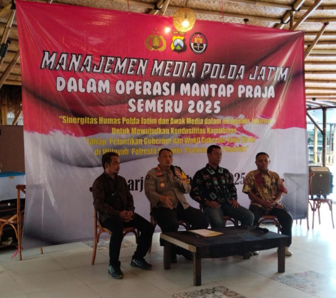 
 Polda Jatim Gandeng Media Jaga Kondusifitas Jelang Pelantikan Gubernur, Bupati dan Walikota